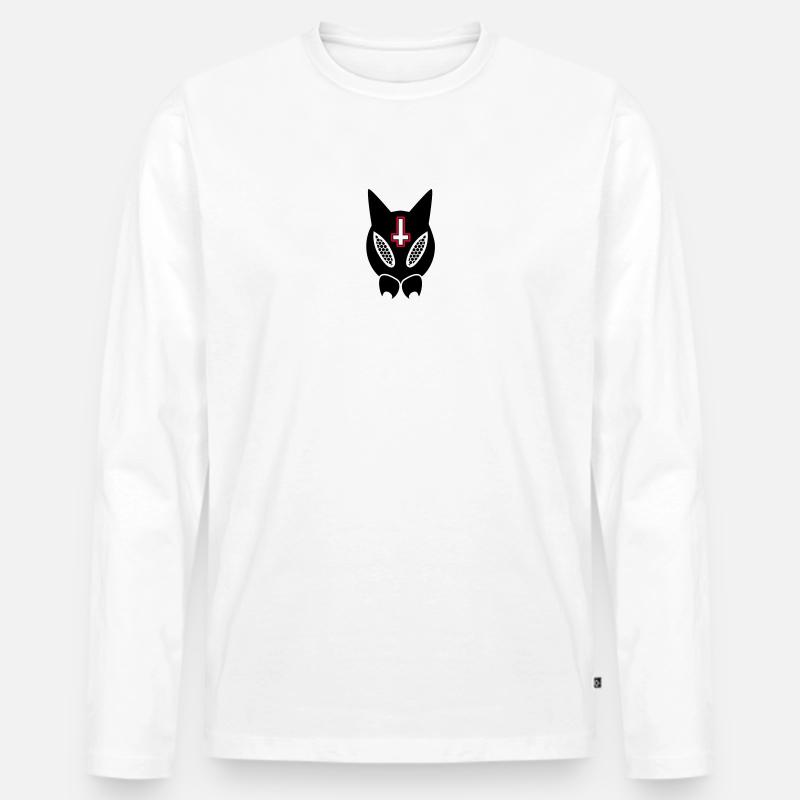Spidekuroeil - Männer Premium Bio Langarmshirt - Weiß