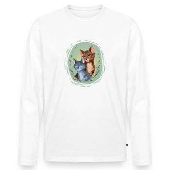 Jayfeather Jay Feather Leafpool Leaf Lake Cats - Men's Premium Organic Long Sleeve Shirt - white - Front - Nico (187cm)