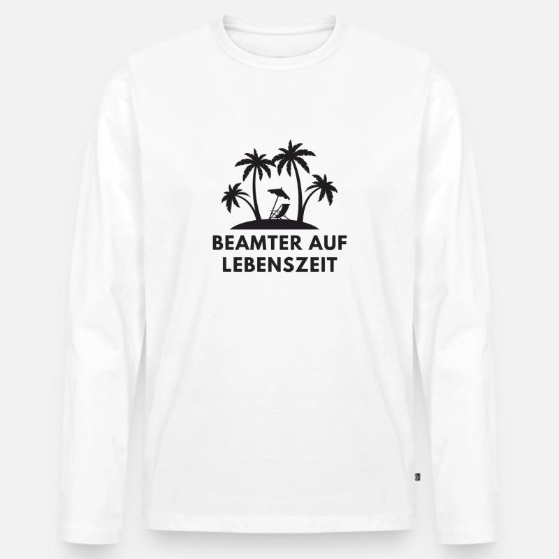 Beamter auf Lebenszeit - Männer Premium Bio Langarmshirt - Weiß