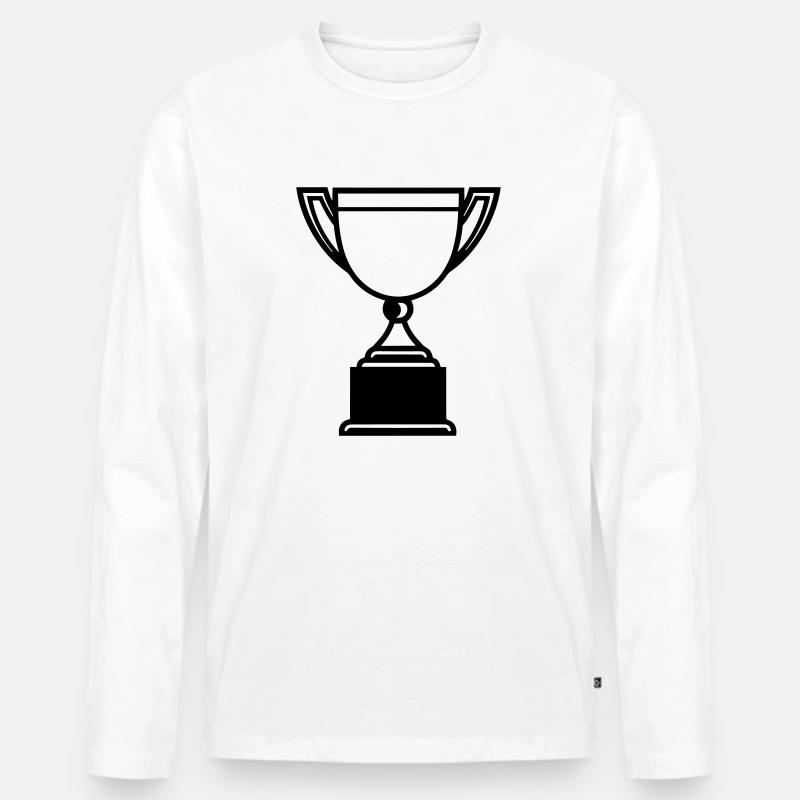 Trophäe - Männer Premium Bio Langarmshirt - Weiß