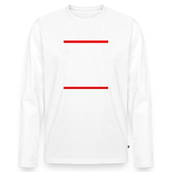 97% right - version red-optimal for black. - Men's Premium Organic Long Sleeve Shirt - white - Front - Nico (187cm)