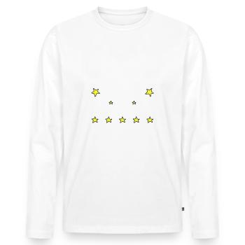 Anniversaire 60 ans - T-shirt manches longues Premium bio Homme - blanc - Devant - Nico (187cm)