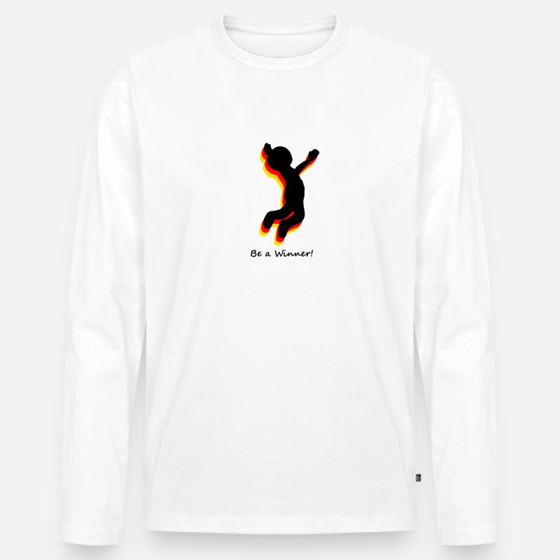 Deutschland Freude - Männer Premium Bio Langarmshirt - Weiß