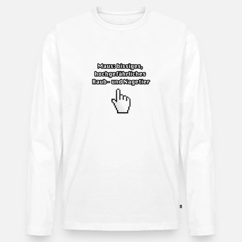 Computer - Männer Premium Bio Langarmshirt - Weiß