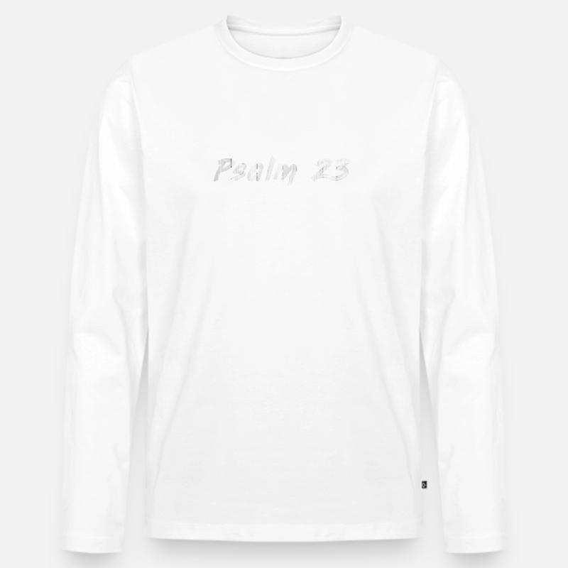 Psalm 23 - Männer Premium Bio Langarmshirt - Weiß