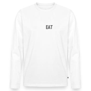 I love pigs - Men's Premium Organic Long Sleeve Shirt - white - Front - Nico (187cm)