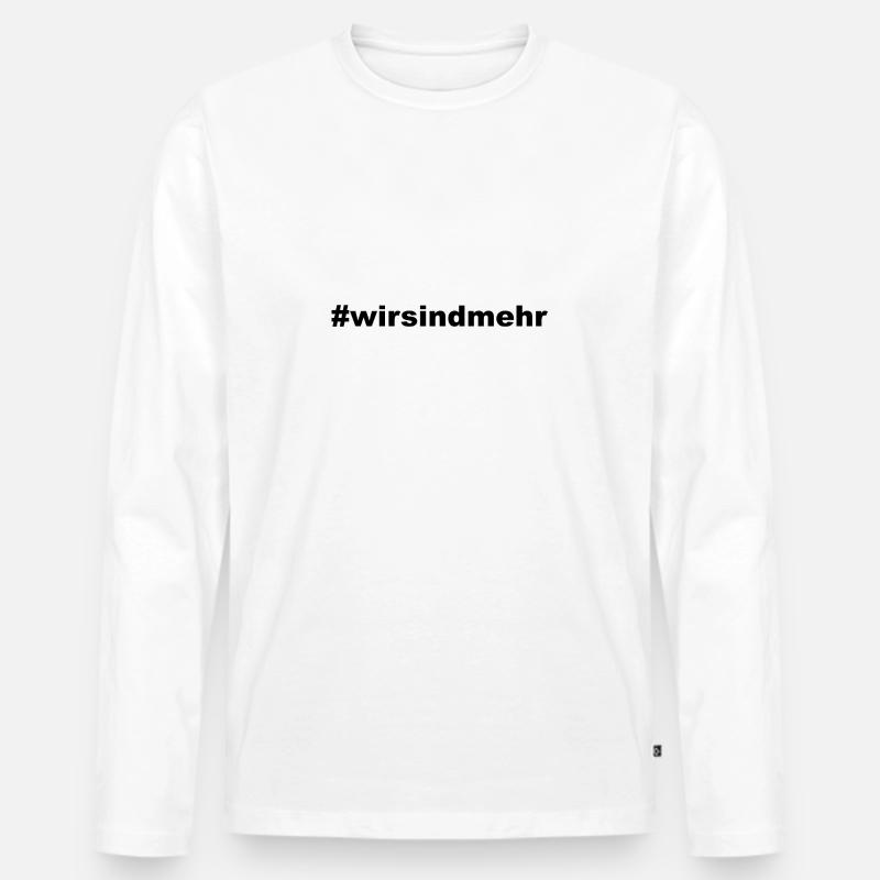 Wir sind mehr Chemnitz - Männer Premium Bio Langarmshirt - Weiß