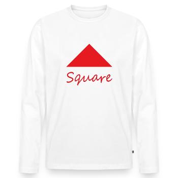 Wrong Square Shape - Men's Premium Organic Long Sleeve Shirt - white - Front - Nico (187cm)