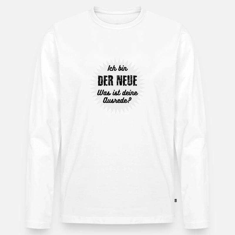 der neue - Männer Premium Bio Langarmshirt - Weiß
