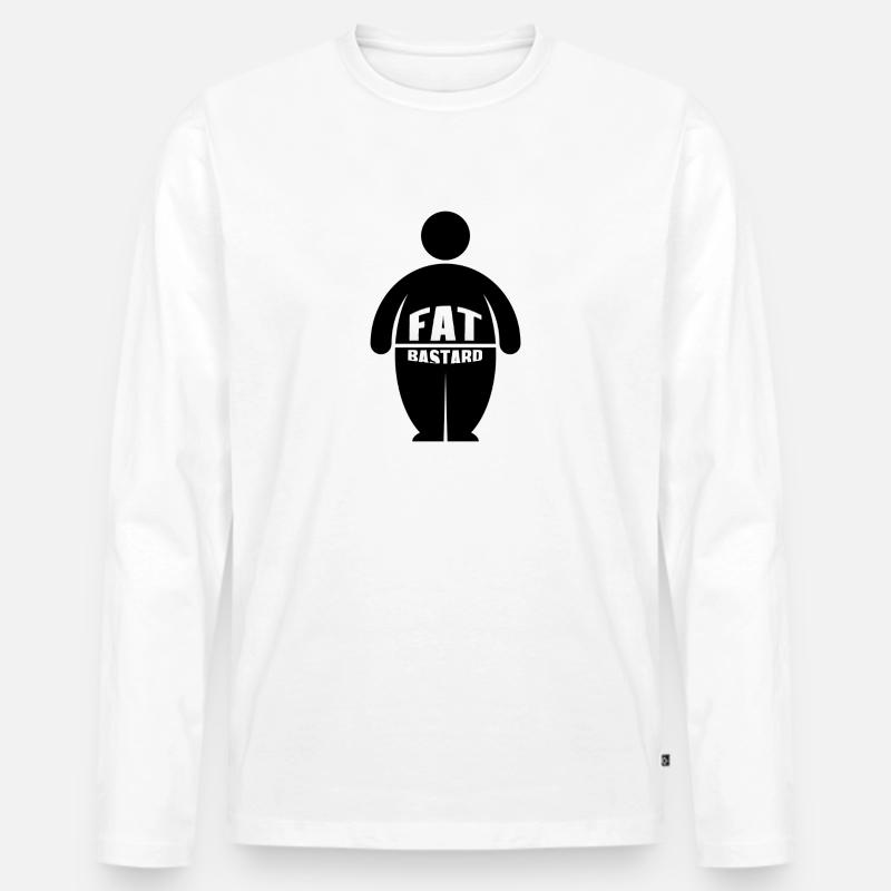 Fat Bastards: Version 2 - Männer Premium Bio Langarmshirt - Weiß