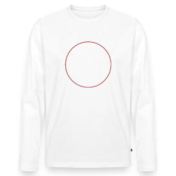 T-Rex - Männer Premium Bio Langarmshirt - Weiß - Vorne - Nico (187cm)