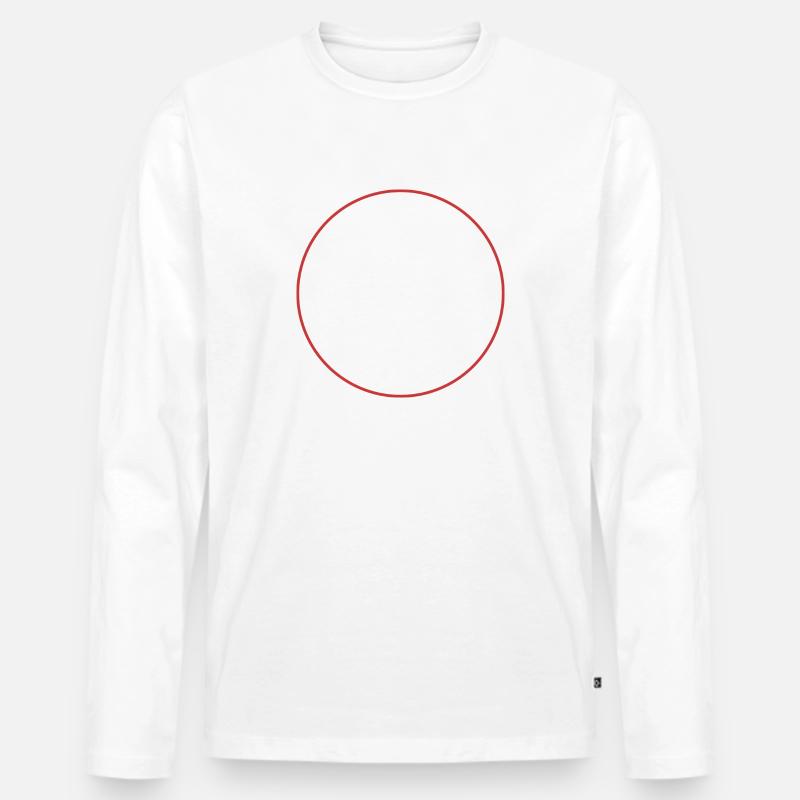 T-Rex - Männer Premium Bio Langarmshirt - Weiß