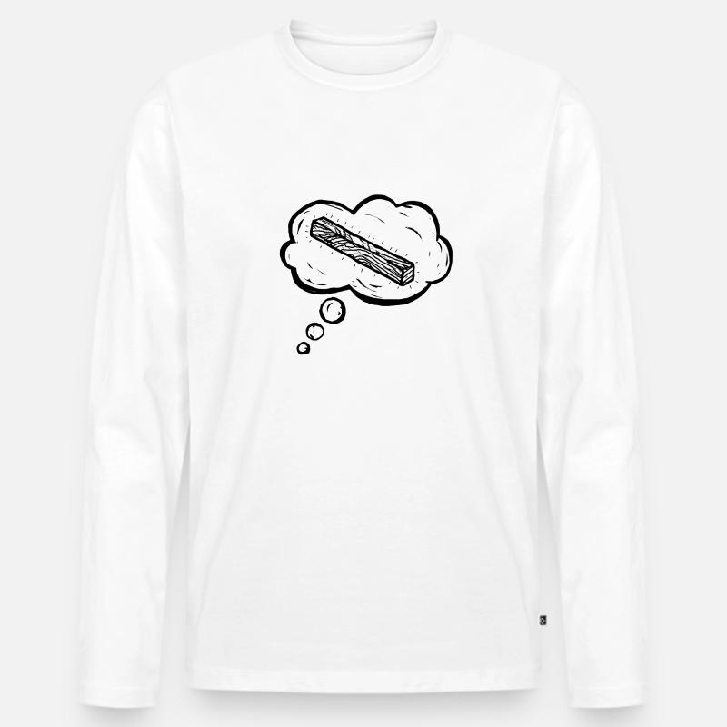 Kantholz - Männer Premium Bio Langarmshirt - Weiß