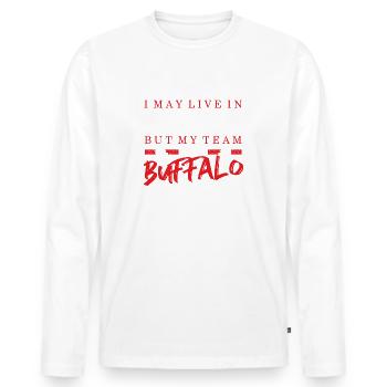 Buffalo Football Fans Germany - Männer Premium Bio Langarmshirt - Weiß - Vorne - Nico (187cm)