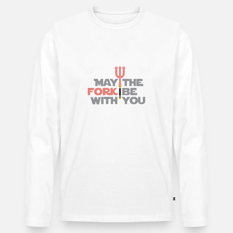 Developer May the Fork Be With You Geschenk idéee T-shirt manches longues Premium bio Homme