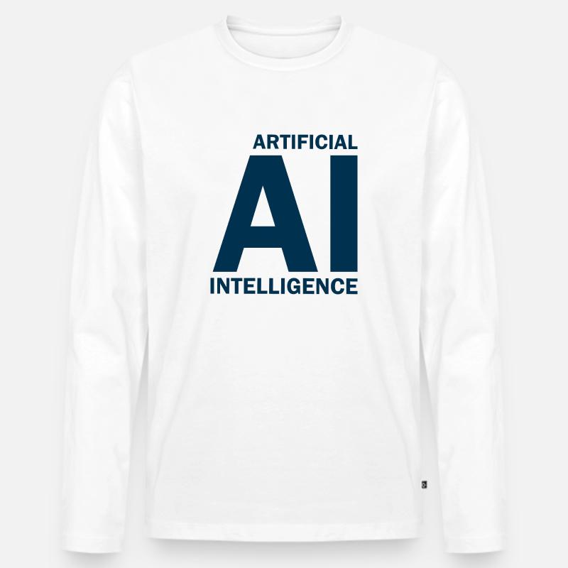 Artificial Intelligence - Künstliche Intelligenz - Männer Premium Bio Langarmshirt - Weiß