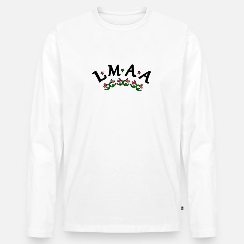 LMAA - Männer Premium Bio Langarmshirt - Weiß