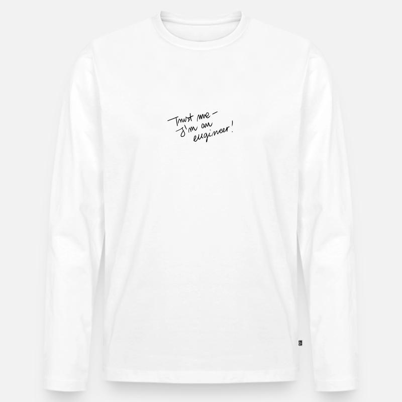 engineer - Männer Premium Bio Langarmshirt - Weiß