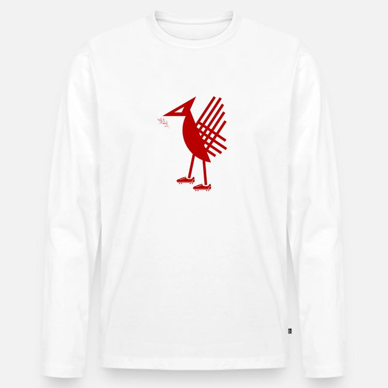 Wir sind der Barsch - Männer Premium Bio Langarmshirt - Weiß