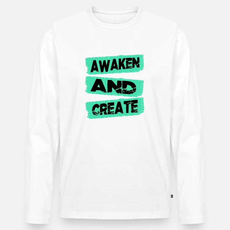 continuous innovation enlightenment - Männer Premium Bio Langarmshirt - Weiß