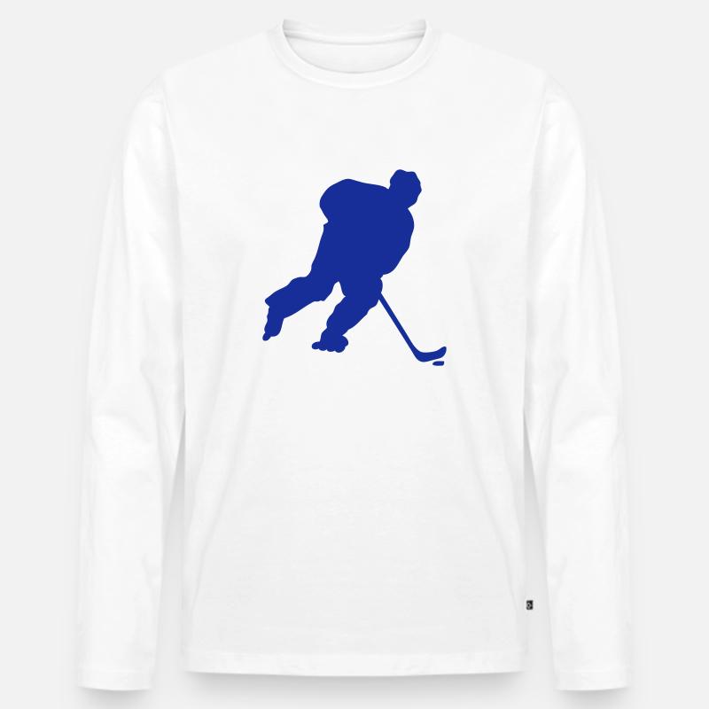 Inline inline eishockey figur roller - Männer Premium Bio Langarmshirt - Weiß