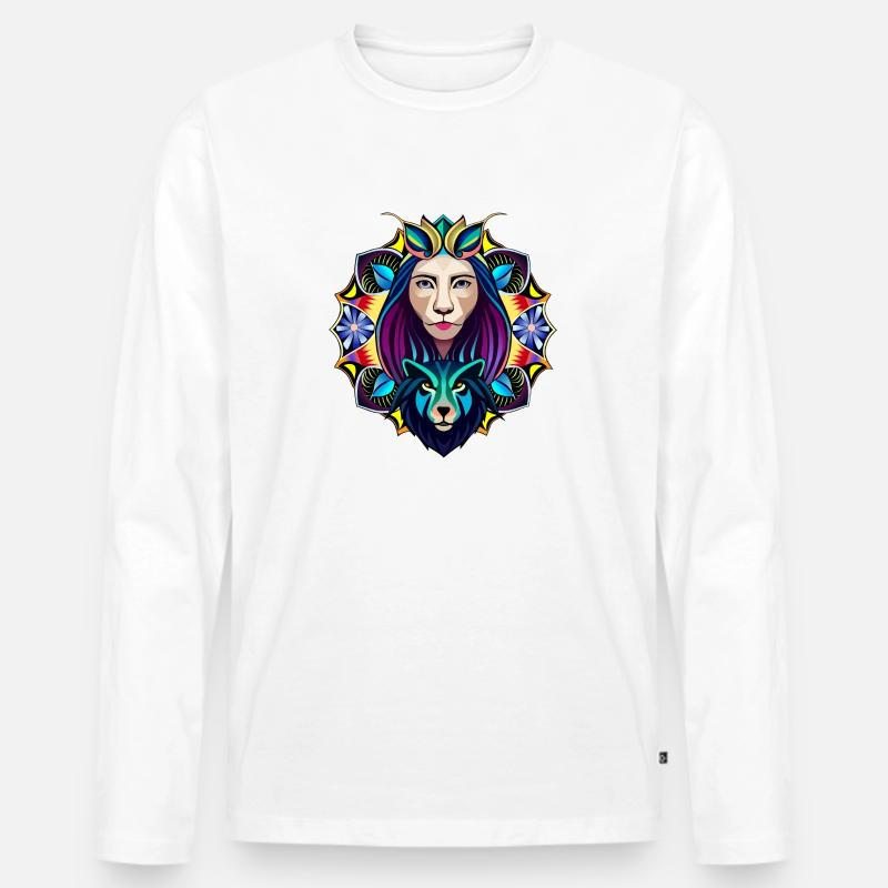 Mutter Natur - Männer Premium Bio Langarmshirt - Weiß