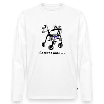 forever mod - Männer Premium Bio Langarmshirt - Weiß - Vorne - Nico (187cm)