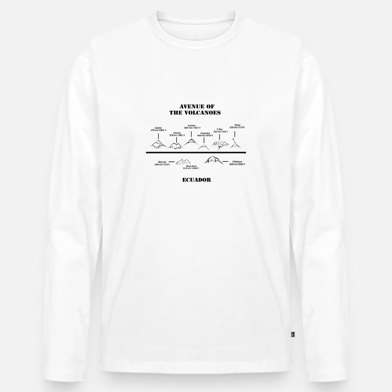 Av Vulkane Op 2 - Männer Premium Bio Langarmshirt - Weiß