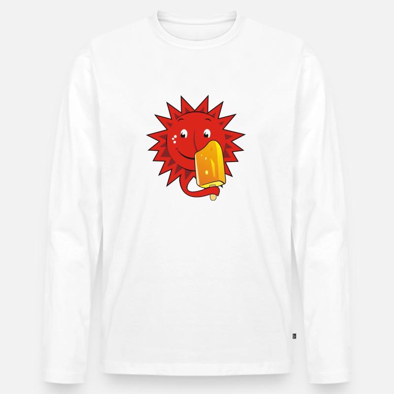 Nah bei dir - Männer Premium Bio Langarmshirt - Weiß