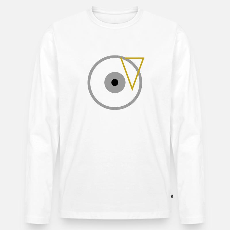 Only Vinyl DJ set - Männer Premium Bio Langarmshirt - Weiß