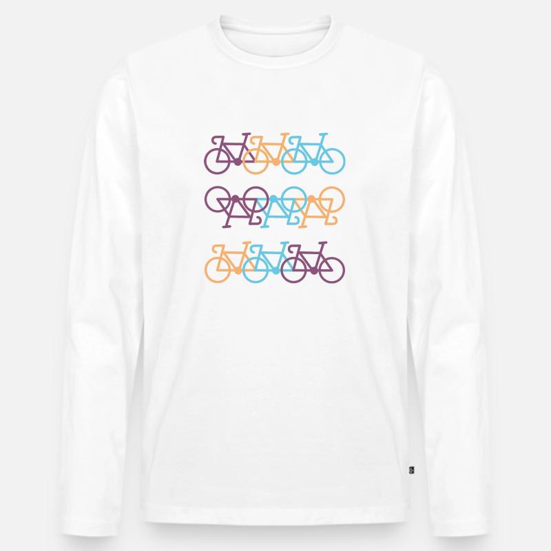 Fahrrad - Männer Premium Bio Langarmshirt - Weiß