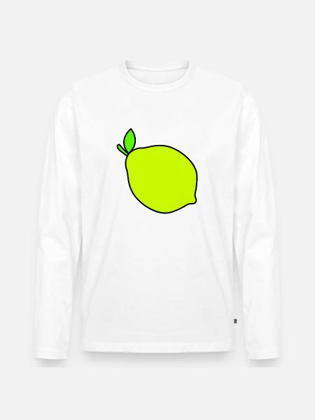 lemon - Men's Premium Organic Long Sleeve Shirt - white