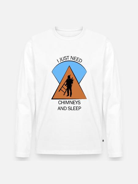 Schornsteinfeger Schlotfeger - Männer Premium Bio Langarmshirt - Weiß
