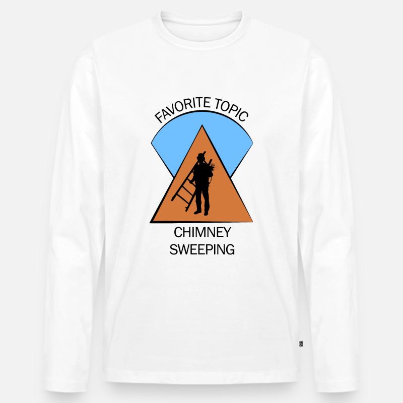 Schornsteinfeger Schlotfeger - Männer Premium Bio Langarmshirt - Weiß