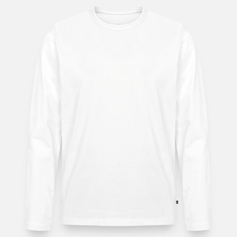 Fleur de Lis - Männer Premium Bio Langarmshirt - Weiß