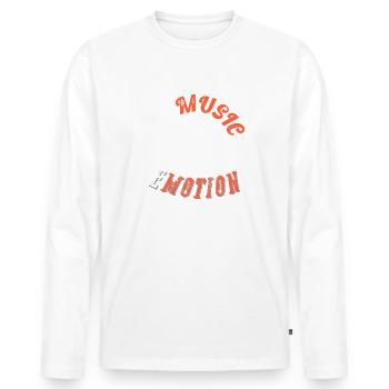 One music one emotion - T-shirt manches longues Premium bio Homme - blanc - Devant - Nico (187cm)