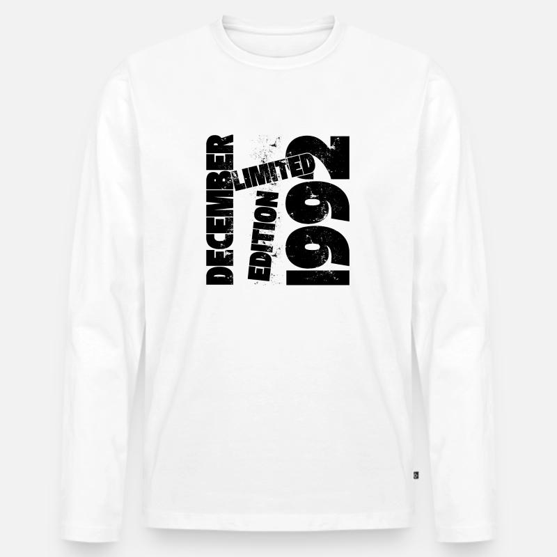 DEZEMBER 1992 LIMITIERTE AUFLAGE - Männer Premium Bio Langarmshirt - Weiß