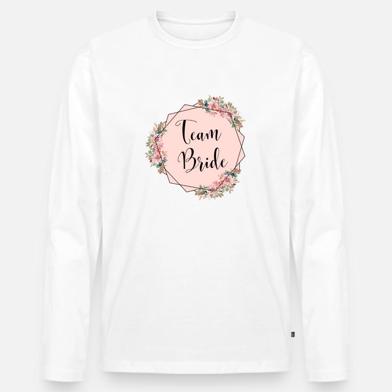 Team Bride Junggesellinnenabschied - Männer Premium Bio Langarmshirt - Weiß