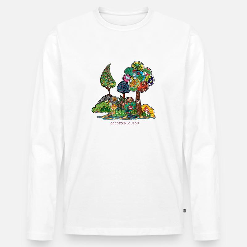 Der Garten von Elise - Männer Premium Bio Langarmshirt - Weiß