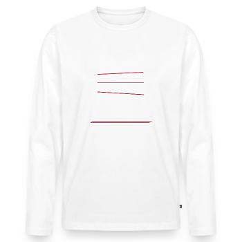 Musiklehrer Geschenk Musiker Instrument lernen - Männer Premium Bio Langarmshirt - Weiß - Vorne - Nico (187cm)
