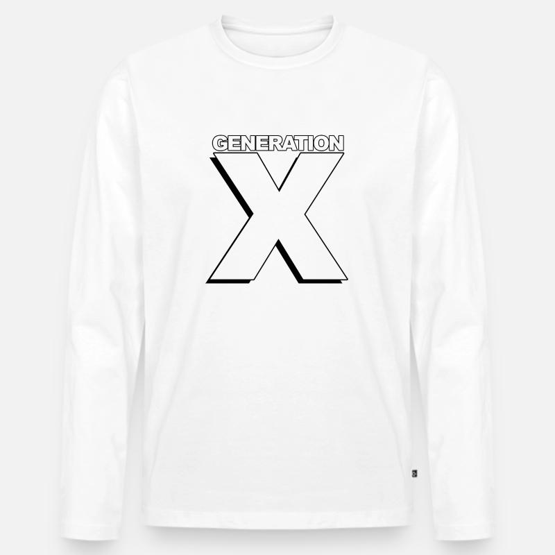Techno House Music Generation Geschenk - Männer Premium Bio Langarmshirt - Weiß