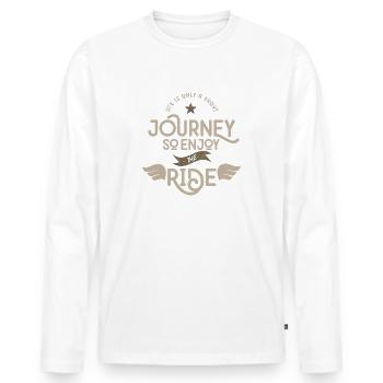 LIFE - Men's Premium Organic Long Sleeve Shirt - white - Front - Nico (187cm)
