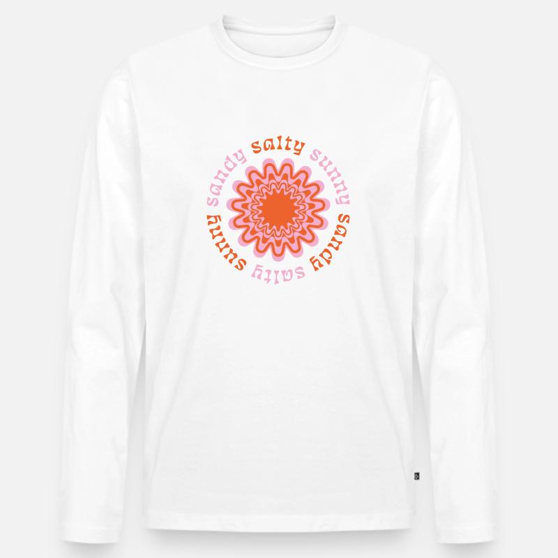 Sommer - Männer Premium Bio Langarmshirt - Weiß