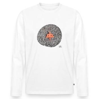 I see faces - Ich sehe Gesichter - Men's Premium Organic Long Sleeve Shirt - white - Front - Nico (187cm)