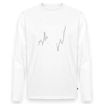 Fuck you Plan - Männer Premium Bio Langarmshirt - Weiß - Vorne - Nico (187cm)