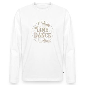 Line Dance Group Training My Dance Sport - Men's Premium Organic Long Sleeve Shirt - white - Front - Nico (187cm)
