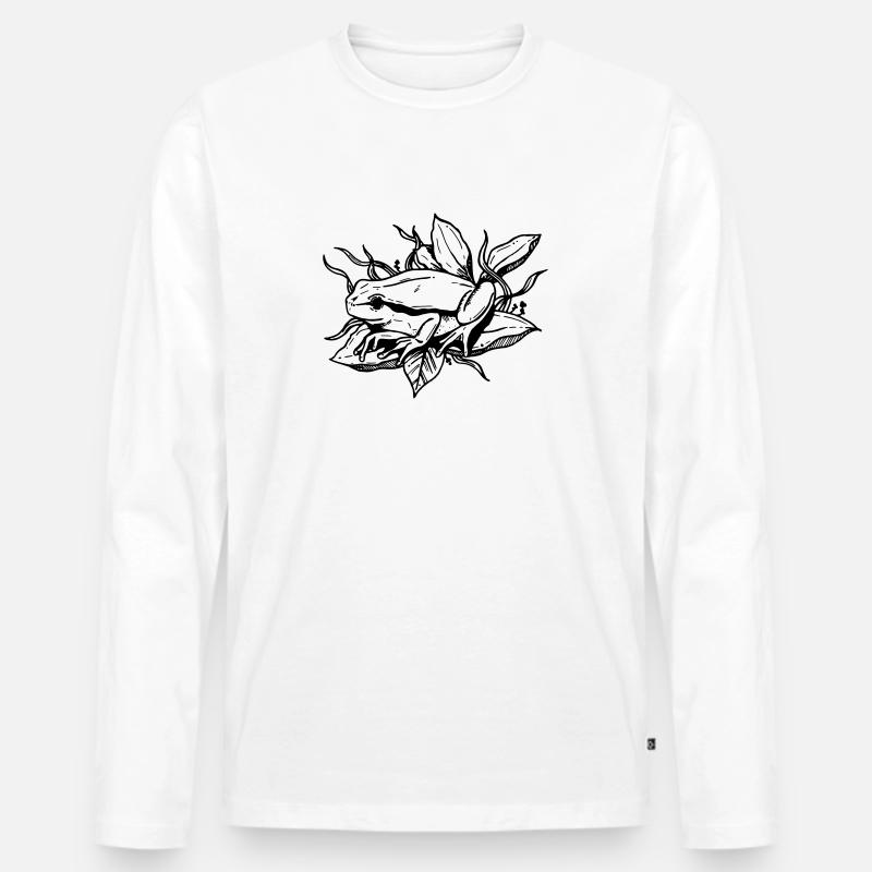 FROG - Männer Premium Bio Langarmshirt - Weiß