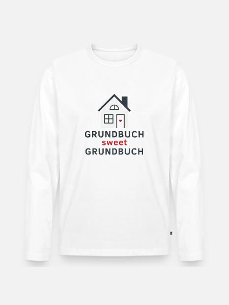 Grundbuch sweet Grundbuch - Männer Premium Bio Langarmshirt - Weiß