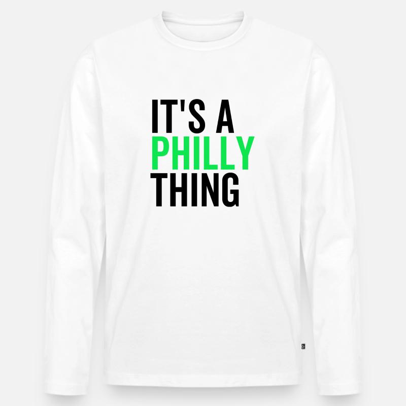 Es ist eine Philly-Sache - Männer Premium Bio Langarmshirt - Weiß