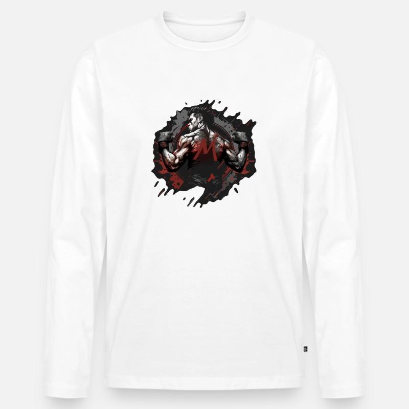 MMA - Männer Premium Bio Langarmshirt - Weiß